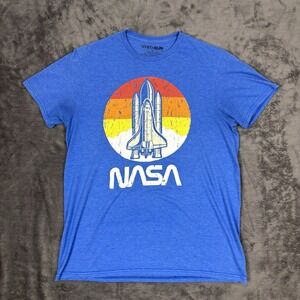 Vintage Style NASA Fifth Sun Space Shuttle Blue T Shirt Size- Medium